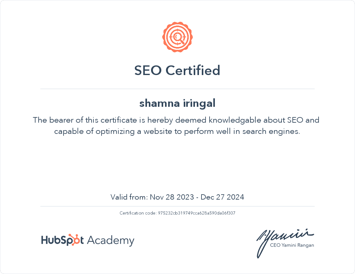 SEO Certified